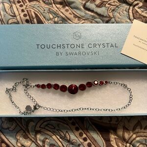 Touchstone Crystal - Spot On Necklace Scarlet oxidized silver